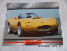 CARTE FICHE VOITURES D'EXCEPTION GINETTA G33