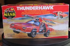 MASK Thunderhawk Kenner 1985 Complet Boîte EU Matt Trakker + Missiles Rare