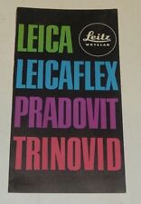 Dépliant LEICA LEICAFLEX PRADOVIT TRINOVID - 12 pages en français