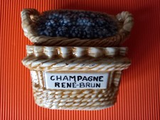 PANIER VENDANGES publicitaire CHAMPAGNE RENE-BRUN - 50's - EN EXCELLENT ETAT !!!