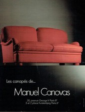 publicité Advertising  1122  1991   Canapés  Manuel Canovas