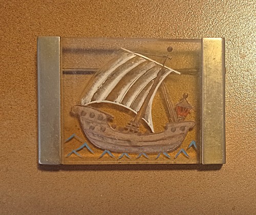 Broche vintage bateau - broche,
