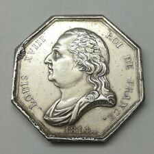 Jeton Louis XVIII Agents Change Bourse Paris Brogniart 1814