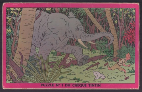 Herge puzzle cheque - ., tintin