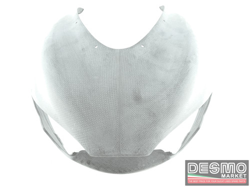 Raw carbon headlight front