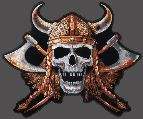 Viking skull embroidered - skull, 12