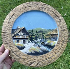 GUILLOT TABLEAU BOIS SCULPTE DANS LA MASSE MONOXYLE IDEAL DECO CHALET MONTAGNE