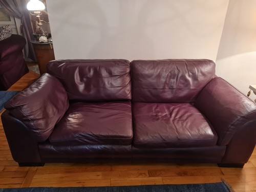 Roche bobois canapé aubergine - roche,