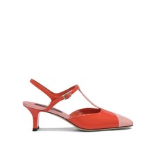 Carel sandales rouges en cuir