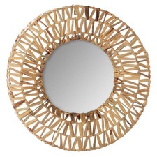 Miroir Mural Rond Tressé