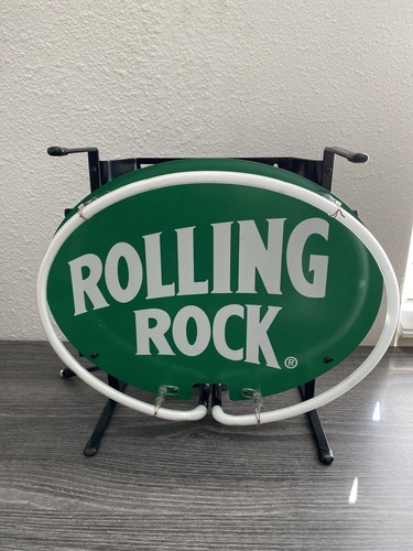 Vintage rolling rock neon sign - rolling,