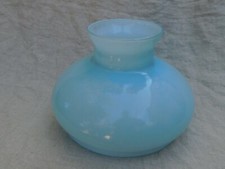 OPALINE BLEUE ANCIENNE / GLOBE ABAT JOUR DÔME / VOIR AUTRES VENTES SIMILAIRES