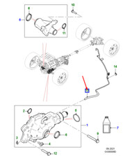 JAGUAR F-PACE X761 Tuyau de reniflard de différentiel avant T4A28952
