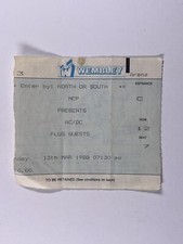 AC / Dc Concert Ticket Angus Young Original Wembley London March 13th 1988