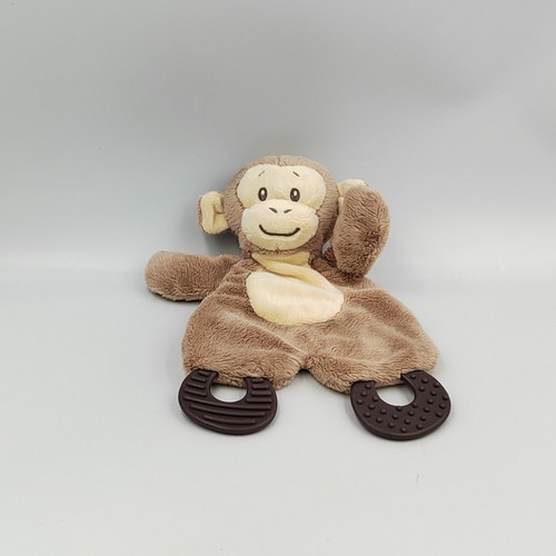 Doudou plat singe marron