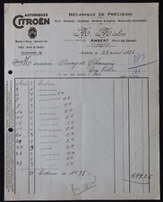 Billhead Facture AMBERT 1936