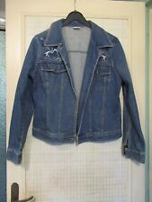 Veste en jean brodée T40