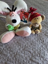 lot 2 peluches diddl ours