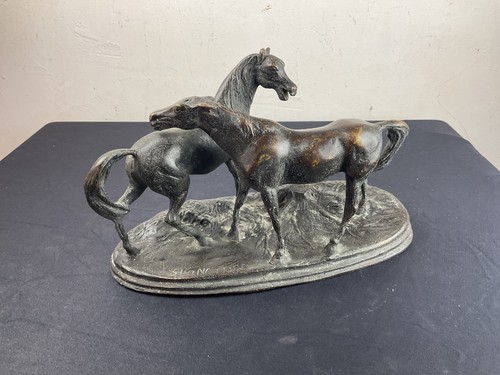 Couple chevaux bronze - couple,