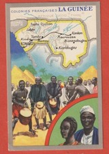 CHROMO - COLONIES FRANCAISES - LA GUINEE - PRODUITS DU LION NOIR