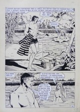 Planche originale de Ramon De La FUENTE pour Nick Carter 1979 érotique