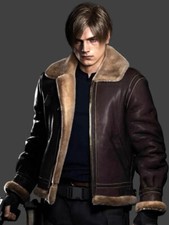 Resident Evil 4 Remake Leon Kennedy Bomber Jacket Déguisement Cosplay Gaming ...