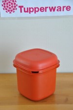 TUPPERWARE Boite Glaçons Bac Glace Seau Glaçon Orange Rouille Vintage Ancien
