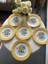 Lot de 6 assiettes à dessert 21 cm Bernardaud modèle Borghese