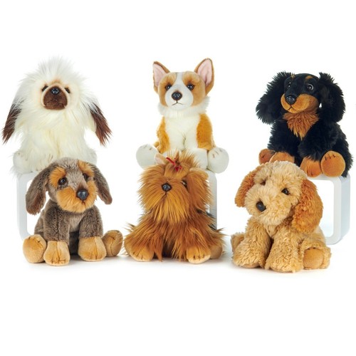 Chien peluche 30cm série - peluche, luxe