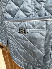 Barbara Lebek Veste Réversible bleu Ciel imprimé  Parka 42/44 État Neuf