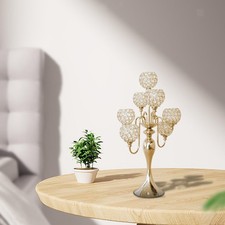 Cristal 7 Tête Bougeoir Chandelier Centre De Table Accessoire De Mariage