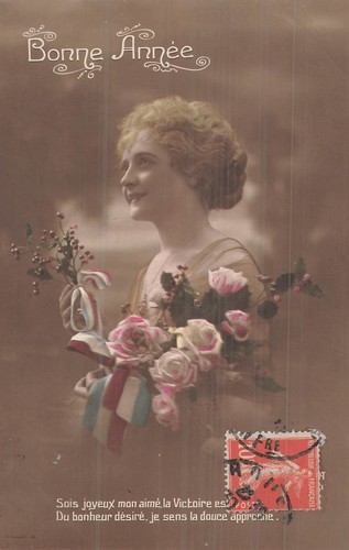 Bonne annee femme roses - annee,