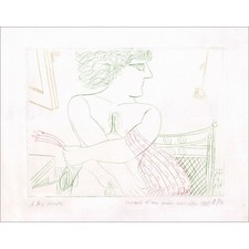 FASSIANOS Alekos - Gravure originale "Personnage" 25x33cm