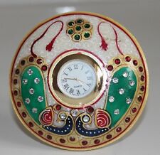 Blanc Marbre 7.6cm Table Montre Main Crafted Indien Floral Art Décor Maison Gift