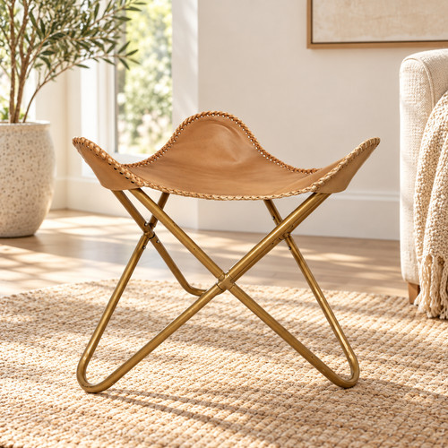 Pouf repose pieds papillon - repose-pieds, en