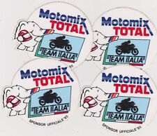 4 ADESIVI - MOTOCICLISMO - MOTOMIX TOTAL - TEAM ITALIA - SPONSOR 1985