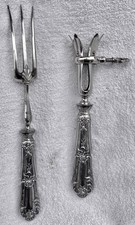 couverts manche à GIGOT & fourchette en  Argent poinçon minerve style Louis XV