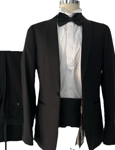 Smoking homme noir slim - noir, col