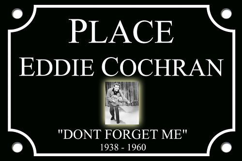 Plaque rue eddie cochran rock - rue,