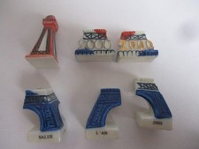 LOT 6 fèves série la france salue l'an 2000 tour eiffel