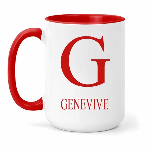 Genevive nom initiales - initiales, tasse