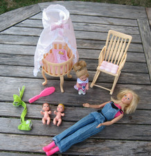 Lot poupée Barbie 2 bébés