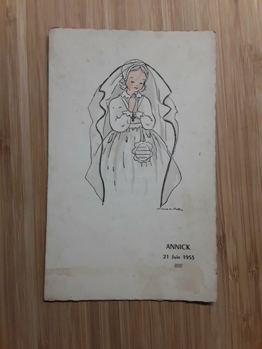Menu première communion 1953 - première,