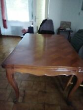 Grande table rectangulaire en merisier avec 2 rallonges 