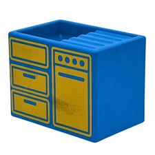 Playmobil 123 évier bleu/jaune cuisine ville meuble lâche