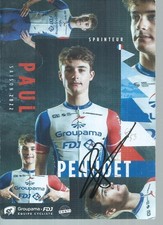 TOUR DE FRANCE CYCLISME autographe  de   PENHOUET PAUL    team FDJ