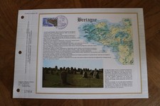 feuillet CEF 1977 premier 1er jour BRETAGNE RENNES 395