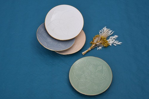 Assiette céramique empreinte