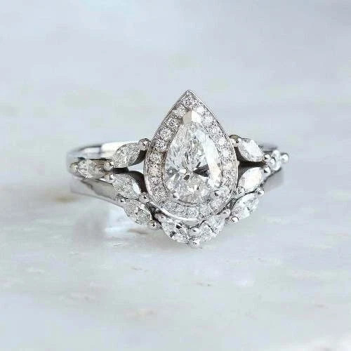 Bague fiançailles sertie - bague, de