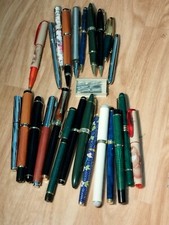 Lot de 24 anciens stylos plume et bille watreman-laguiole-adexx-space pen..